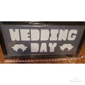 Wedding day cut out mat photo frame